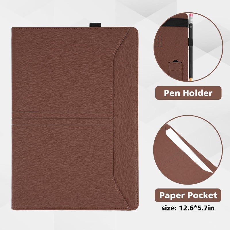 TT TYTX TYTX Compatible with MacBook Air 13 Inch Case, PU Leather MacBook Air Cover for Model A2337 M1 A2179 A1932 2018-2021 Retina Display Touch ID, with Vents and Stand Function, Brown - Image 5